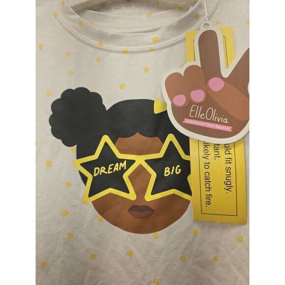 Elle Olivia Star Girls Tshirt Long Sleeve Size 18-24 Months Dream Big - Picture 2 of 5